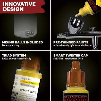 The Army Painter, Airbrush Starter Bundle | Air Starter Set, pennello DipIt, Air Anti-Shine Varnish, Airbrush Cleaner e medium, per DnD e Warhammer - color: Airbrush Starter Bundle