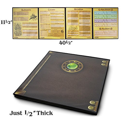 Masters Tome Customizable 4 Panel Screen with Bonus Inserts! - color: RED