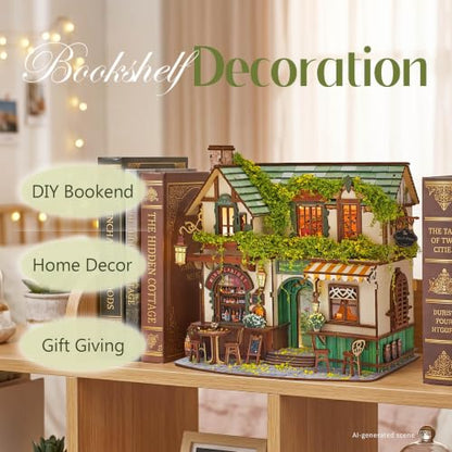 No Glue Needed DIY 3D Miniature House Kit for Adults | Beginner-Friendly,No Glue Snap-Fit Assembly,Atmospheric lighting,Step-by-Step Manual,Gift for for Family and Friends