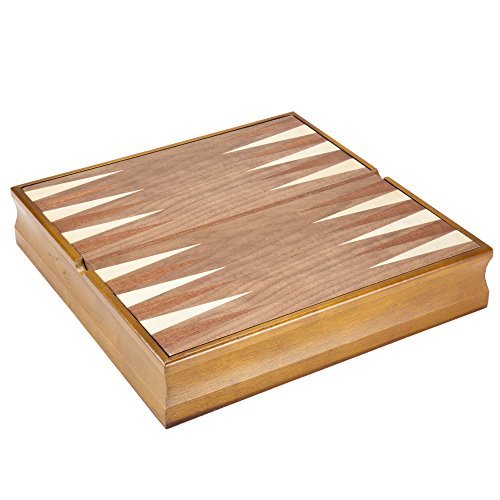 Hey! Play! 7-in-1 Classic Wooden Board Game Set – Old Fashioned Family Game Night Cards, Dice, Chess, Checkers, Backgammon, Dominoes and Cribbage (12-HY2691) - style: 7-in-1 Old Fashioned