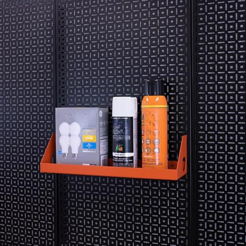 4"x16" Impact Shelf for Wall Storage On The Metal Pegboard System - color: Orange