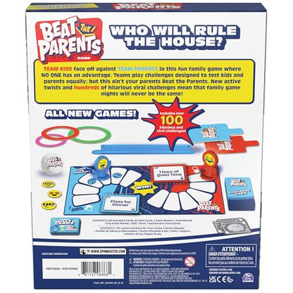 Spin Master Games, Beat the Parents, 2025 Edition with New Challenges & Cards, Friendly Competition Family Game, Family Game Night, 4-8 Players, for Ages 6 & Up - color: Classic 2025 Edition -Beat the Parents
