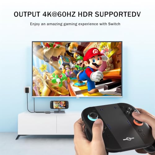 Switch Dock 4K@60Hz TV Adapter Portable TV Docking usbc to hdmi Station for Switch 1/ OLED/Steam Deck/3 in 1 100W PD / USB3.0 / HDMI2.0 Type c Hub