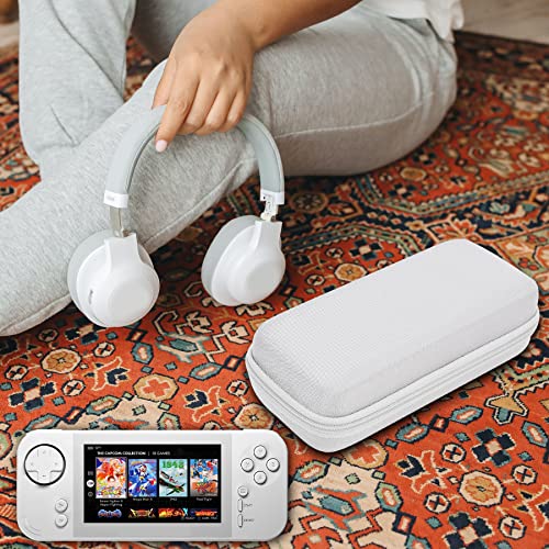 Aenllosi Storage Case for Blaze Evercade EXP/Blaze Evercade EXP-R, White | Hard shell construction, Water-resistant design, Impact-resistant design, Protective case only - style: For Exp/Exp-r Handheld