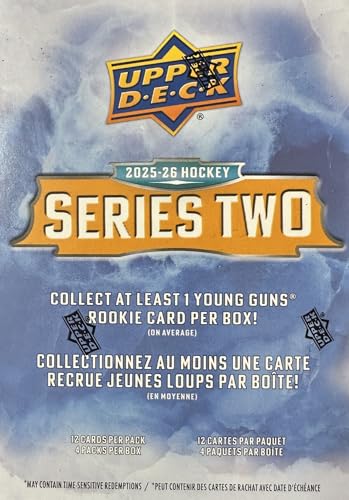 2025 2026 Upper Deck Hockey Series 2 Sealed 48 Card Blaster Box Containing an OPC Glossy Card and an Exclusive Green Dazzler Card Plus Chance for Matthew Schaefer Young Guns Rookie Card and More