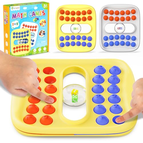 D-FantiX Number Pop Dice Math Games, Car Airplane Travel Essentials Kids | Toddler Sensory Fidget Toys, Learning & Education Activity, Ideal for Classroom & Road Trips, Birthday Gift Stocking Stuffers