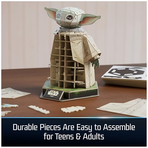 4D Build, Star Wars Grogu 3D Model Kit, Star Wars Collectibles & Desk Decor, Adult Puzzle, Building Toys, 103 Pieces, 3D Puzzles, Gift Ideas for Ages 12 & Up - style: Grogu 103 pcs