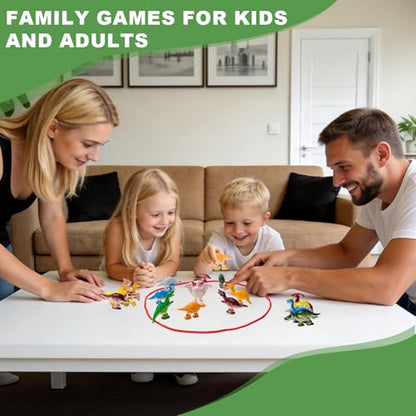 Dinosaur Magnet Game — 20 Realistic Dino Figures, Magnetic Strategy Game for Kids Ages 3+, Portable Travel Toy for Family Game Night, Birthday