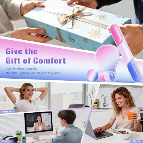 Ospelelf Mouse Pad with Wrist Rest Set Gel Ergonomic Keyboard Wrist Support Anti-Slip Rubber Bottom Office Women Desk Accessories for Computer, Laptop and Gaming, Pink and Blue - color: Pink and Blue, style: Keyboard Rest + Mouse Rest + Coaster