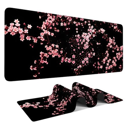 Cherry Blossom Extended Gaming Mouse Pad 35.4 x 15.7 Inch – Japanese-Inspired Desk Mat for Gaming, Office, and Study with Non-Slip Rubber Base - color: #42, size: 35.4" x 35.4"