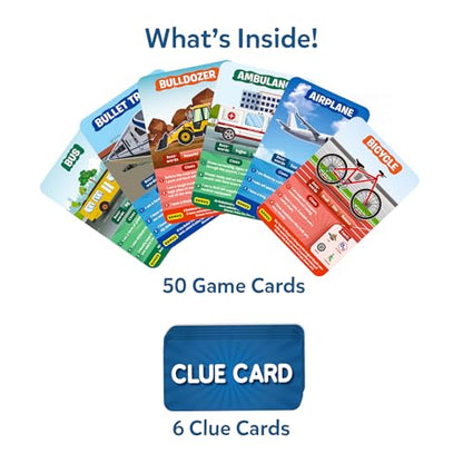 Skillmatics Guess in 10 Things that Go, Perfect for Boys, Girls, Kids Who Love Card Games, Educational Toys & Board Games, Gifts for Ages 6, 7, 8, 9 - style: Things That Go!