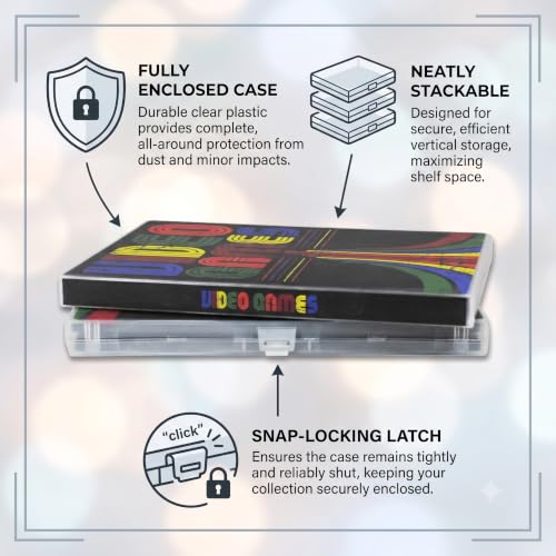 UniKeep Game Case for Nintendo 3DS Cartridges - Holds 40 Games (Retro Black)