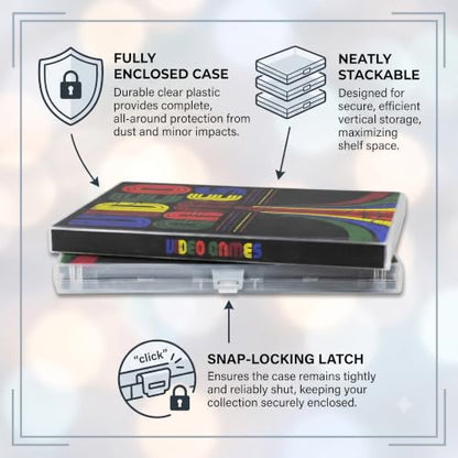 UniKeep Game Case for Nintendo 3DS Cartridges - Holds 40 Games (Retro Black)
