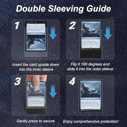100 Pack Card Sleeves, Perfect Fit Inner Sleeves Ideal for Double-Sleeving, Trading Card Sleeve Compatible with MTG, TCG, Gaming Cards - color: Clear, size: 100 Pack