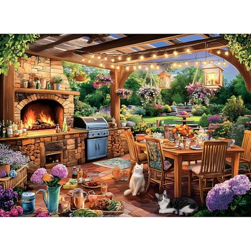 300 Pieces Puzzles for Adults | Manor Cat Jigsaw Puzzles 300 Piece for Children Adults Seniors | Sturdy,Safe Large Piece Puzzle | Engaging & Educational Toys Great Gift for Boys Girls 20.5 x 15 in - style: Manor Cat