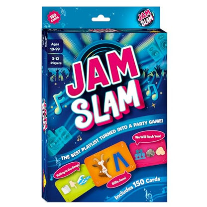 Gouda Games Jam Slam Music Card Game - Fast-Paced Song Guessing Party Game for Family Game Night, Fun for Adults, Teens & Kids, Gift for Music & Board Game Lovers, 3-12 Players