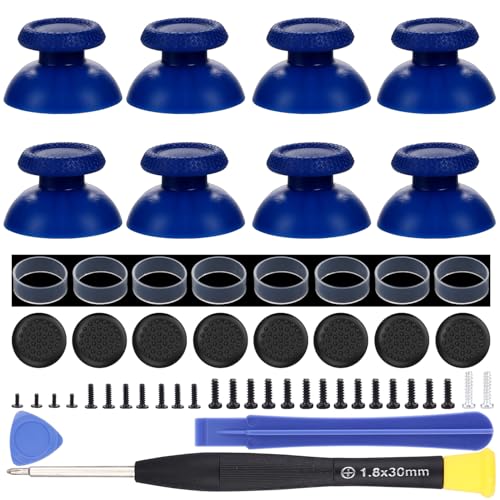8 Pack Blue Replacement Thumbsticks for DualSense PS5 Controller, Custom Analog Thumb Stick Joystick Grip Replacement for PlayStation 5 Controller - size: Blue