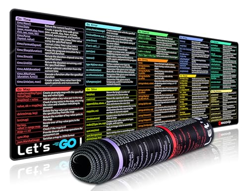excovip Commands Shortcuts Mouse Pad for GO- Extended Large Cheat Sheet Mousepad PC Office Spreadsheet Keyboard Mouse Mat Non-Slip Stitched Edge 31.4x11.7x0.07 inches 0492 - color: for GO