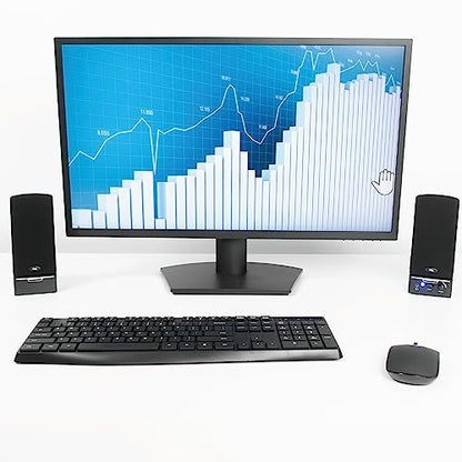 Cyber Acoustics CA-2014 Computer Speakers, Full Stereo Sound, Convenient Controls, Easy Setup - style: AC