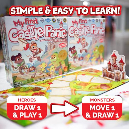 Fireside Games My First Castle Panic Fantasy Board Game | Ages 4+, Cooperative gameplay, Preschool friendly, Color matching, Family game night, Fantasy adventure