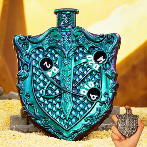 Roulette Dice V3.0: The Final TTRPG Spinning Dice Upgrade for Role Playing Dice DND Dice Sets Balanced and Fair Made from Zinc Alloy - color: 005 Roulette Dice V3.0 Chameleon