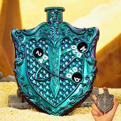 Roulette Dice V3.0: The Final TTRPG Spinning Dice Upgrade for Role Playing Dice DND Dice Sets Balanced and Fair Made from Zinc Alloy - color: 005 Roulette Dice V3.0 Chameleon