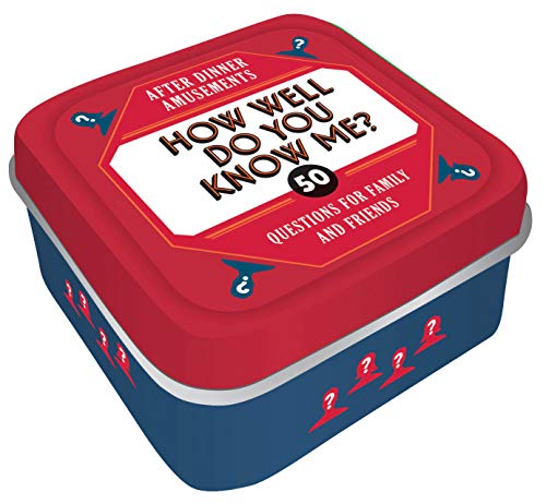 Chronicle Books After Dinner Amusements: How Well Do You Know Me?: 50 Questions for Family and Friends (Family Friendly Conversation Starter Card Game, Portable Camping and Holiday Games) | 50 Questions for Family and Friends - color: How Well Do You Know
