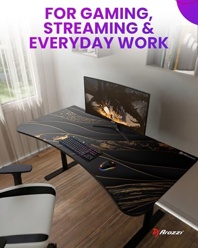 Arozzi Arena Gaming Desk Pad D013 | Full Desk Mouse Pad, Washable Desk Mat, Anti-Slip Rubber Base, Water-Resistant Surface - color: D013
