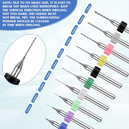 Mudder 57pcs Micro Drill Bits & Pin Vise Set, 46 Pcs Hand Twist Drills and 10 Pcs PCB Mini Cutting Bits for Resin, Beads, Polymer Clay, Craft, DIY Jewelry, Model Making Projects(Blue) - color: Blue