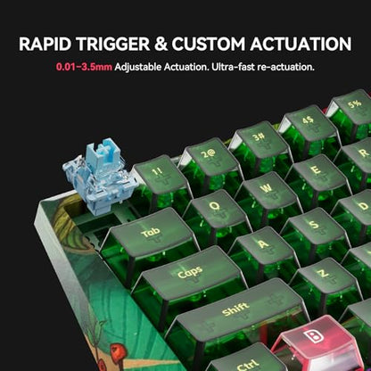DarkBeacon Devil Breaker TMR One Handed Gaming Keyboard, Hall Effect Magnetic Switches, Rapid Trigger, 8K Polling, Custom Actuation 0.01-3.5 mm, 30 Programmable Keys with Knod, RGB, Wired, for PC Mac