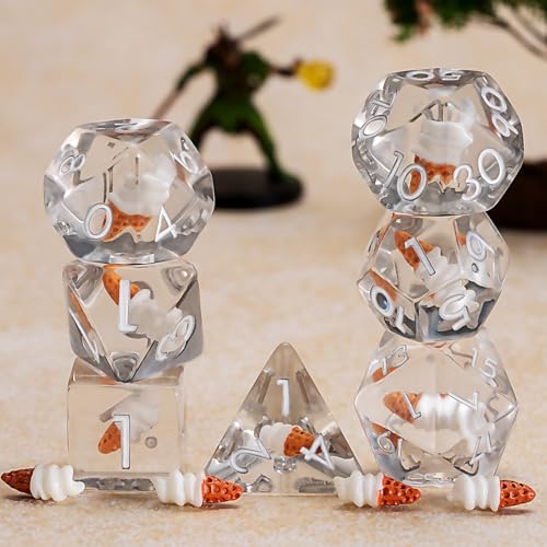 Ice Cream DND Dice,Resin Polyhedral D&D D and D Dice Set for Dungeons and Dragons MTG RPG Board Games - color: Ice Cream