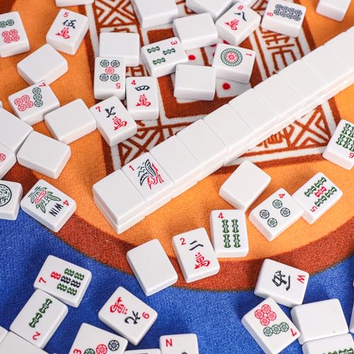 1.2" American Mahjong Tiles, 166 Tiles with White Color (Tiles Only, No Dice and Other Accessories) - color: White