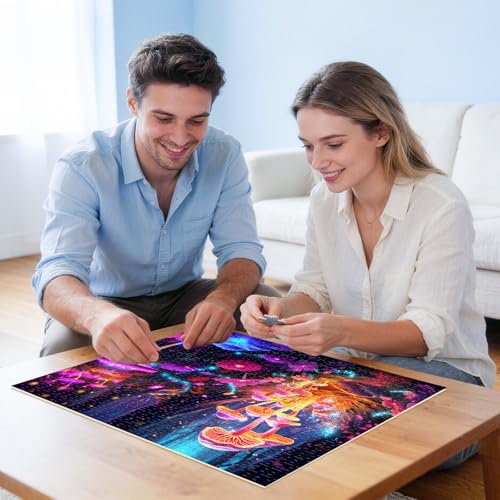 500 Pieces Puzzles for Adult Jigsaw Puzzle Mushrooms Puzzle for Adult Elderly Difficult Puzzle Gift for Family Activity Games Home Decor Wall Art 20.5x15IN - style: Mushrooms