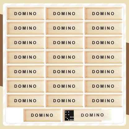 75 Pack Mini Dominos Set for Adults Bulk Double 6 Dominoes Wooden Miniature Classic Board Games Party Favor Travel Family Games Educational Toys with Wood Case Operation Christmas Item Gifts