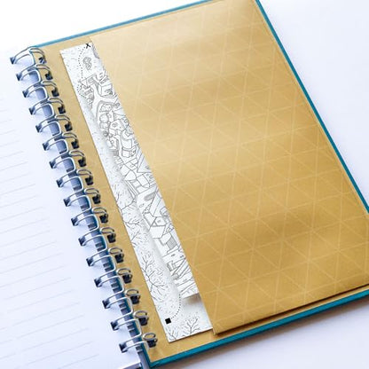 Roll & Play Press Game Master's Quest Notebook: 120 page, A5 hardback world-building journal for character, setting and plot notes, with lined, gridded and hex paper