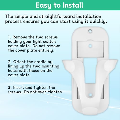 Wall Mount Bracket for Hunter Remote 99122, 99123, 99600, RAN003, K047402 | Ceiling Fan Remote Control Holder with Screws, Easy Installation - Only Remote Holder