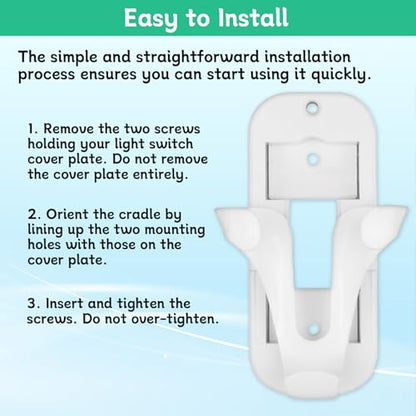 Wall Mount Bracket for Hunter Remote 99122, 99123, 99600, RAN003, K047402 | Ceiling Fan Remote Control Holder with Screws, Easy Installation - Only Remote Holder