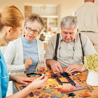 6 Pack 36-Piece Large Jigsaw Puzzles for Seniors Easy Dementia Alzheimer Products Dementia Activities Memory Training Game for Elderly Alzheimer's Patients in Nursing Home Gift (Style 3) - style: Style 3