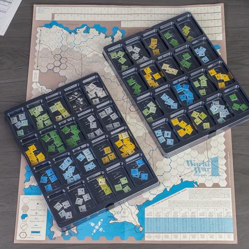 Game Piece Counter Trays (5-Pack); War Game and Board Game Storage Sorting Organizers, Playthos Collection
