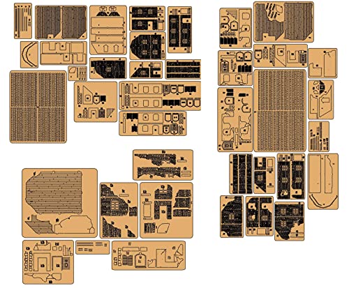 War World Gaming Set of 3 Normandy Houses for Historical Wargames – 28mm Laser Cut MDF Buildings - size: Set of 3 Normandy Houses