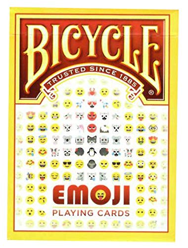 Fournier Bicycle Emoji Playing Cards - 54 Poker Cards (52 + 2 Jokers) - Standard Size - Embossed Cardboard - Polychrome Case - Collectors, Magicians & Cardistry - Age 14+