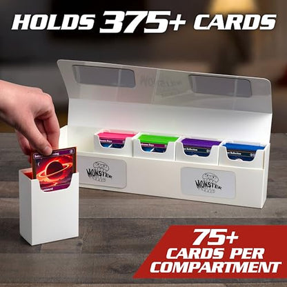 The Original Hydra Magnetic XL Deck Box- Carry All Your Decks At Once- Removable Deckbox Compartments, Self-Locking Closure - Hold 375+ Trading Cards- Compatible w Standard & Smaller Size Gaming TCGs - color: Black
