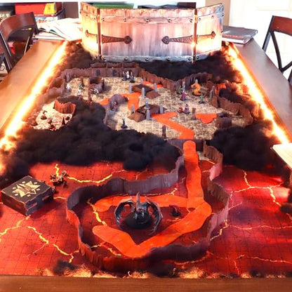 Dirt Cheap Dungeons - Lava Rivers Kit | Modular & Customizable | Injection-Molded for Superior Durability | TTRPG Accessories for D&D, Daggerheart, & Tabletop Gaming