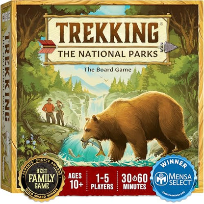 Underdog Games Trekking The National Parks - Award-Winning Family Board Game for Kids Ages 12+ - Easy to Learn, Fun Activities for 1-5 Players, Great for Family Bonding & for National Parks Lovers