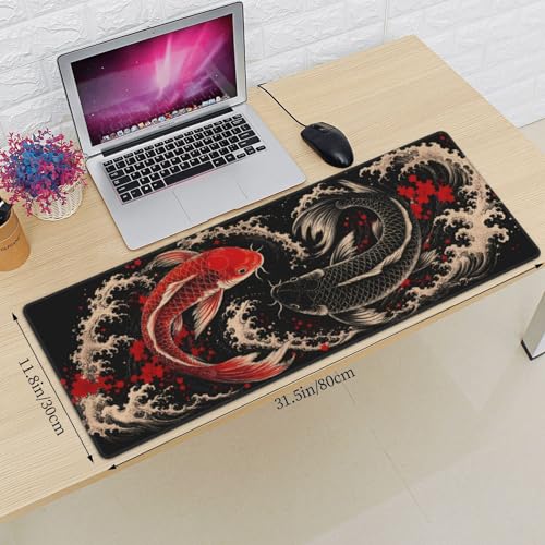 Extended Gaming Mouse Pad, Large Mouse Mat, XL Desk Pad for Keyboard and Mouse, Non-Slip Rubber Base & Stitched Edges for Gamer Office 31.5x11.8 in - color: 10