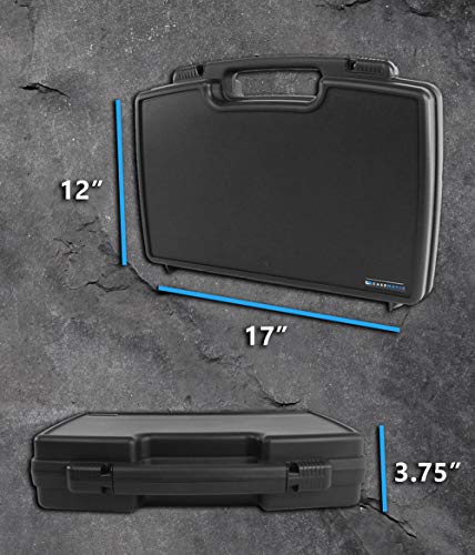 CASEMATIX Hard Shell Miniature Storage Travel Case - 30 Figurine Miniature Organizer and Miniatures Carrying Case with Foam Compatible with Roleplaying Minis