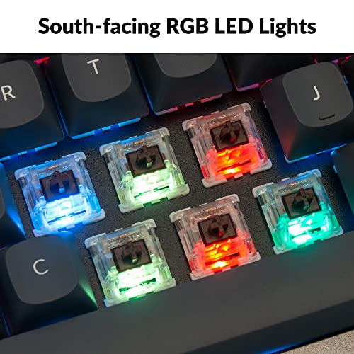 Keychron Q4 Wired Custom Mechanical Keyboard, QMK/VIA Programmable Macro, Full Aluminum, Hot-Swappable Gateron G Pro Brown Switch, 60% Layout Double Gasket Compatible with Mac and Windows - Blue - color: Gray (Gateron G Pro Brown Switch)