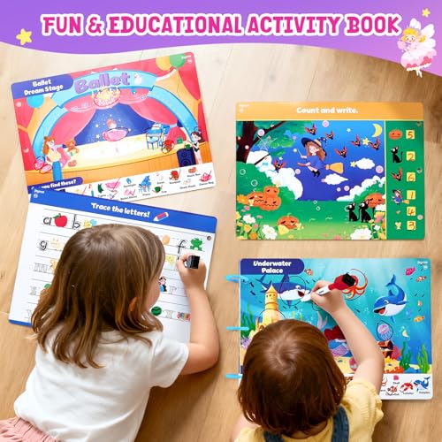 JoyCat Seek & Find Game Book, Educational Toys for Girls Ages 3-6 | Preschool Learning Activities for Toddlers & Kids, Christmas Road Trip Travel Toys for Car & Airplane, Gifts for 3-6 Olds - style: 3. Seek & Find Girls