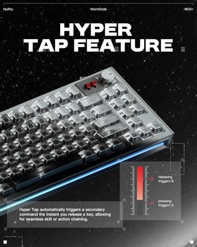 nuphy WH80 Hot-Swap Rapid Trigger Wireless Magnetic Keyboard with knob | Custom RGB Backlit Gaming Keyboard, 80% Layout, Tri-mode Hall Effect, 83 Keys, Support BT/2.4GHz/USB-C - color: White
