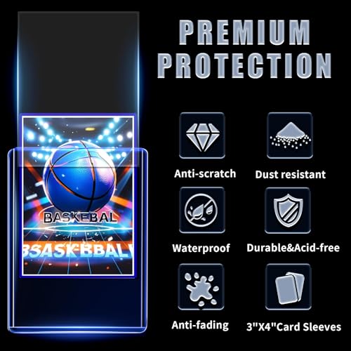 1000 Card Sleeves Top Loads for Cards,3"X4"Baseball Card Protectors,Toploaders Hard Plastic for Trading Game Sports Football Cards(500 Hard Protectors + 500 Soft Sleeves) - size: 500 Hard Sleeves+500 Soft Sleeves